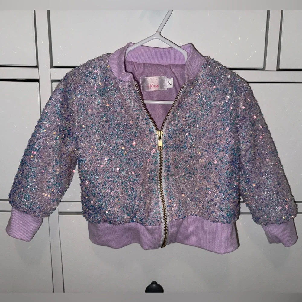Sparkly Lavender Kids Puffer‎ Jacket